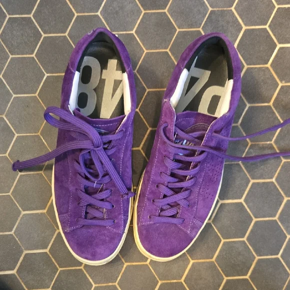 P448 Purple Suede Sneakers - Picture 1 of 4
